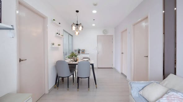 living room and bedroom and room interior of Aspire Sathon-Taksin (Timber Zone)