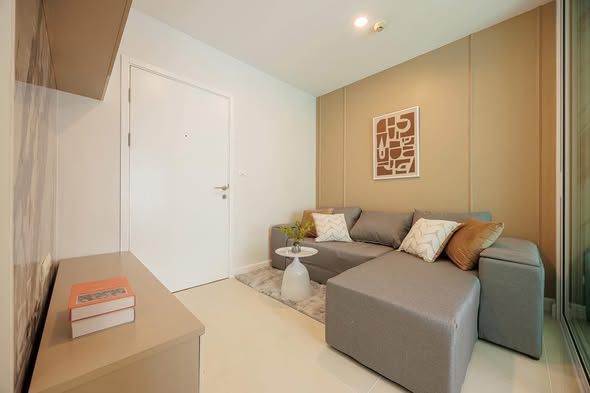 living room and bedroom of Aspire Srinagarindra แอสปาย ศรีนครินทร์