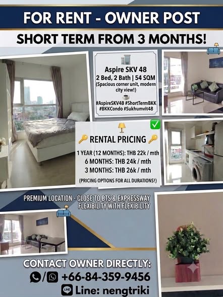 bedroom of Aspire Sukhumvit 48