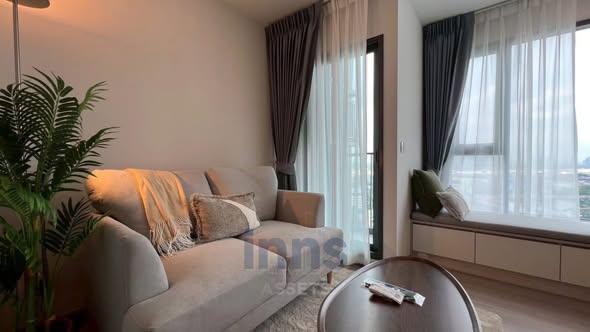 bedroom and living room of Aspire Sukhumvit-Rama 4