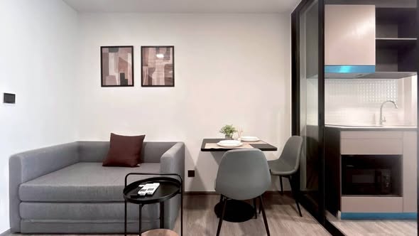 living room of Atmoz Palacio Ladprao Wanghin | แอทโมซ พาลาซิโอ ลาดพร้าว วังหิน