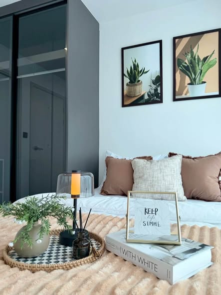 living room and bedroom of Atmoz Palacio Ladprao Wanghin | แอทโมซ พาลาซิโอ ลาดพร้าว วังหิน