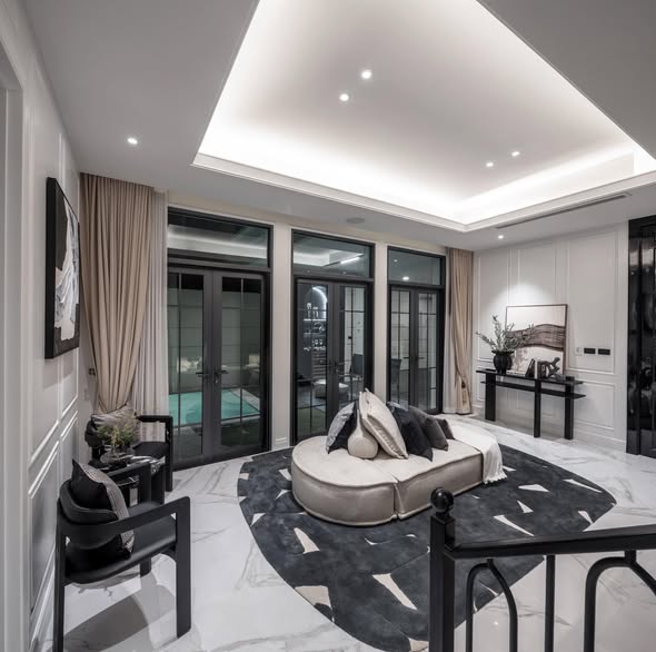 living room of BAAN AMARA – บ้านเดี่ยวสุดหรู โมเดิร์น ลักซัวรี่