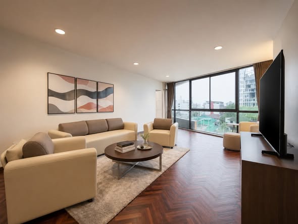 living room of Bangkok dream apartments on Riverside