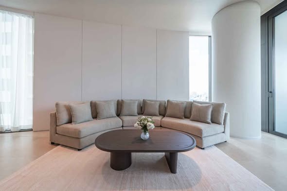living room of Banyan Tree Residences Riverside Bangkok บันยัน ทรี เรสซิเดนซ์ ริเวอร์ไซด์ กรุงเทพ
