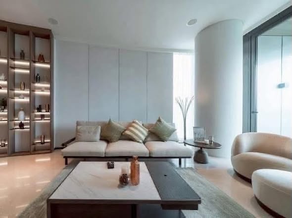 living room of Banyan Tree Residences Riverside Bangkok บันยัน ทรี เรสซิเดนซ์ ริเวอร์ไซด์ กรุงเทพ