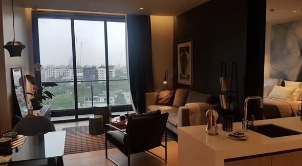 bedroom and living room of BEATNIQ