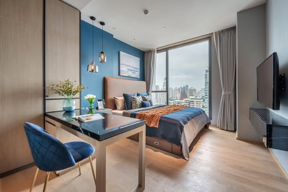 living room and bedroom of BEATNIQ