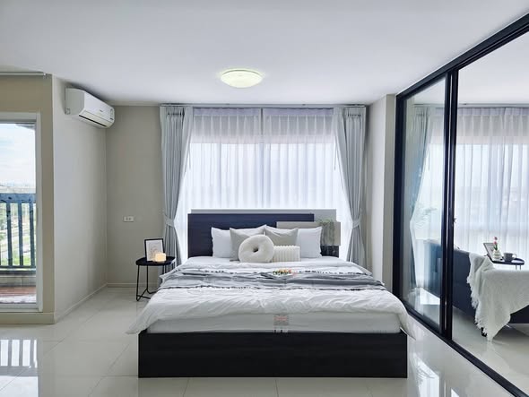 bedroom and room interior of คอนโด ราชพฤกษ์