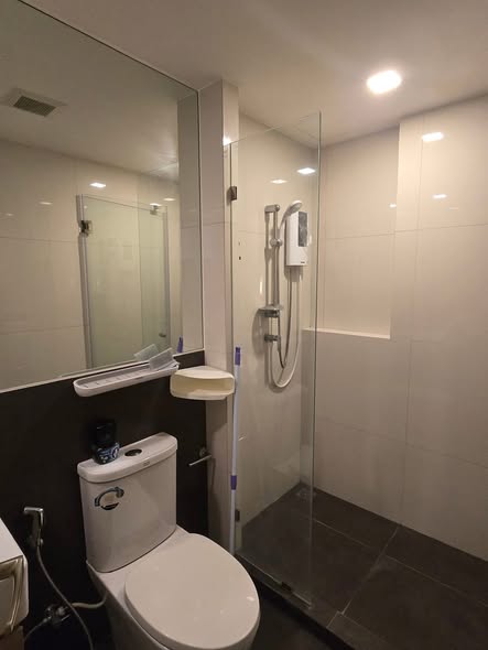 room interior and bathroom of CHAMBERS On Nut Station, Sukhumvit Soi 81