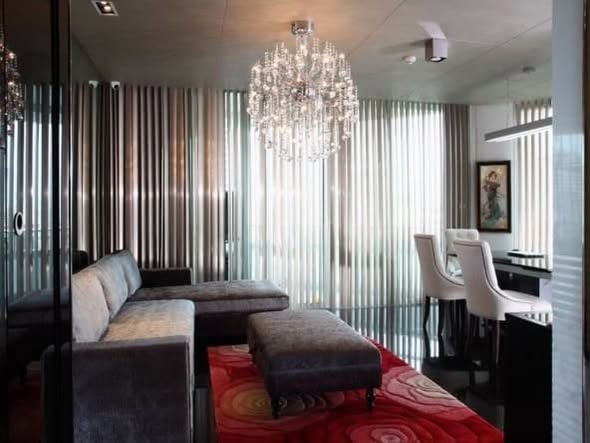 living room and room interior of Chamchuri Square Residence