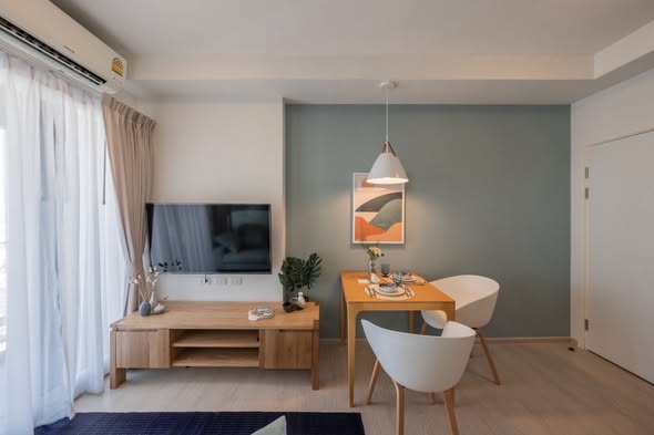 bedroom and living room of Chapter One Eco Ratchada-HuaiKhwang