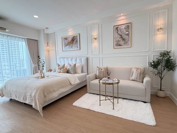 bedroom and living room of City Living Ratchada