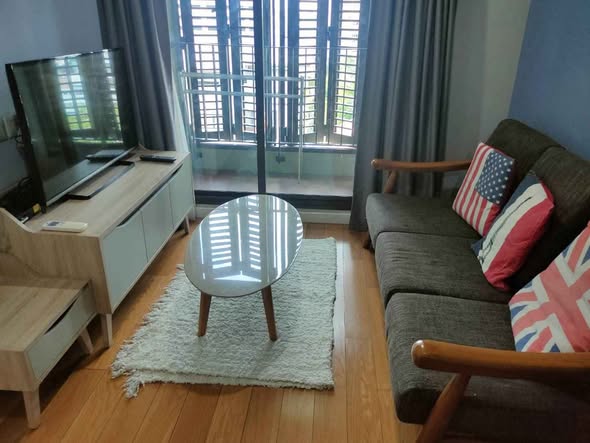 living room and bedroom of Condolette Dwell Sukhumvit 26
