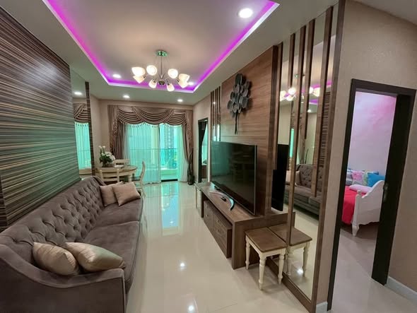 living room and bedroom of Dusit Grand Condo View