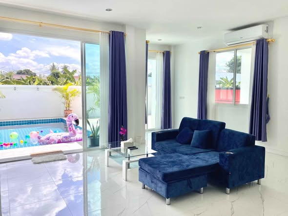 bedroom and living room and room interior of Green Lung Pool Villas