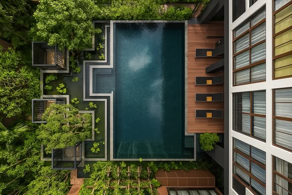 pool of Hasu Haus