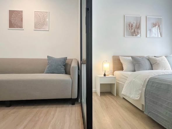 bedroom and living room and room interior of iCondo Activ Pattanakarn
