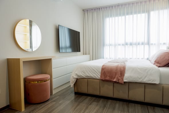 bedroom of IDEO Chula-Sam Yan