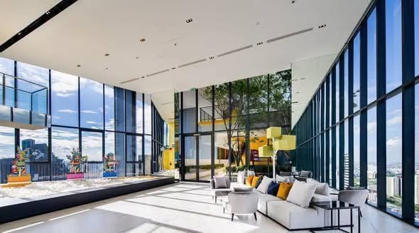 living room and room interior of IDEO Rama9 – Asoke