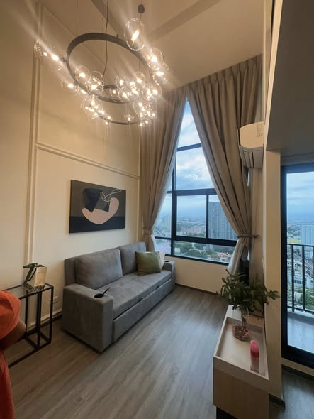 living room and bedroom of Ideo Ramkamhaeng Lamsali Station