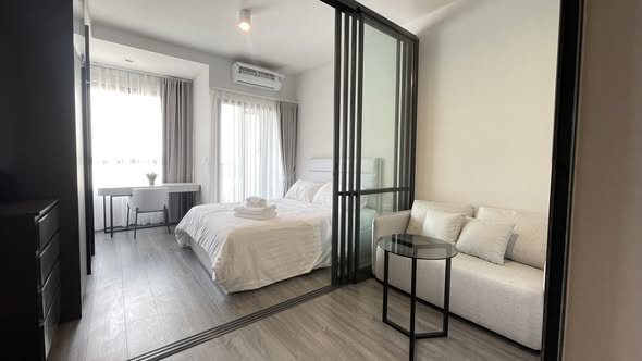 bedroom and room interior of IDEO Sukhumvit Rama 4 ไอดีโอ สุขุมวิท-พระราม 4