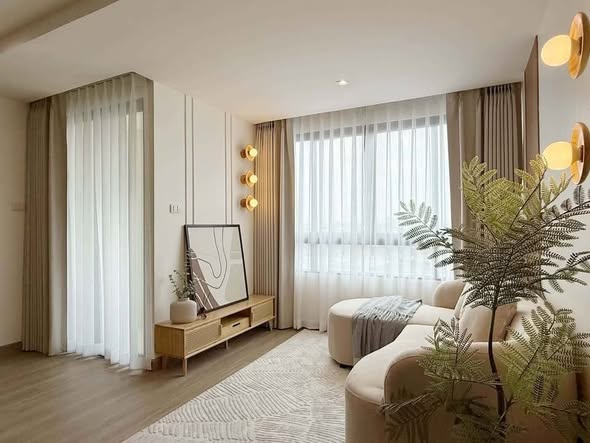 bedroom and living room of J.W. City Condo