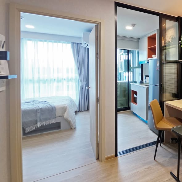 bedroom and room interior of KAVE LUMINOUS BANGMOD Sale Gallery l เคฟ ลูมินัส บางมด สำนักงานขาย