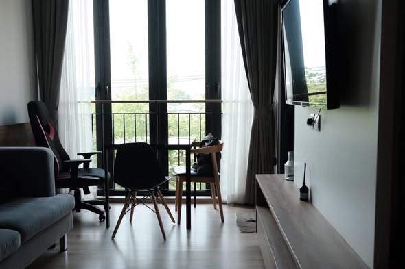 living room and bedroom of Kawa Haus
