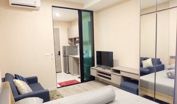 living room and bedroom and room interior of KnightsBridge Collage – Ramkhamhaeng