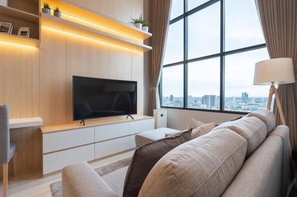 bedroom and living room of KnightsBridge Prime Sathon