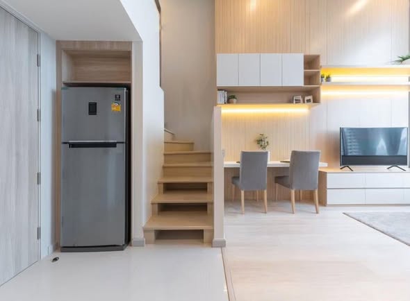 room interior and kitchen of KnightsBridge Prime Sathon