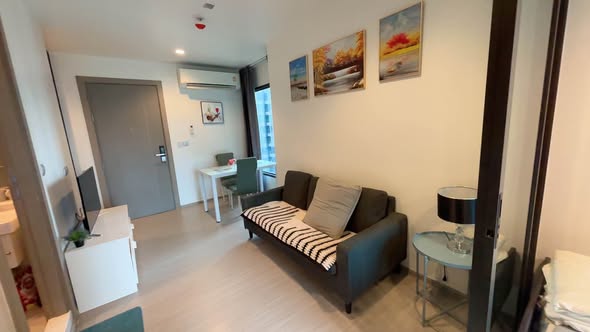 bedroom and living room of Life Asoke – Rama 9