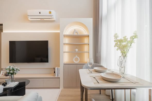 living room of Life Asoke – Rama 9
