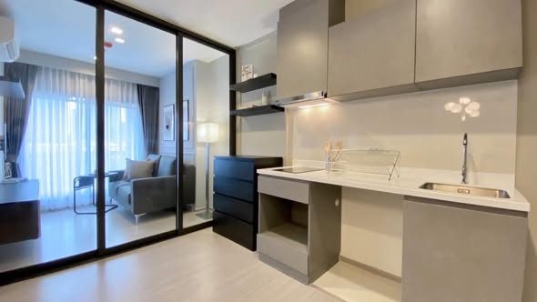 bedroom and room interior of Life Asoke Hype