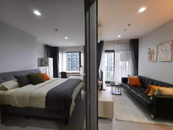 bedroom and room interior of Life Asoke Hype