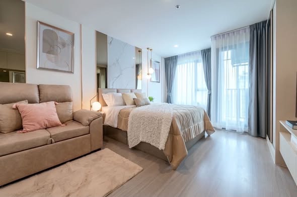 bedroom and living room of Life Ladprao