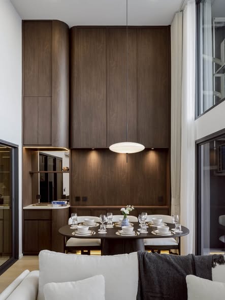 living room and kitchen of Life Rama 4 – Asoke