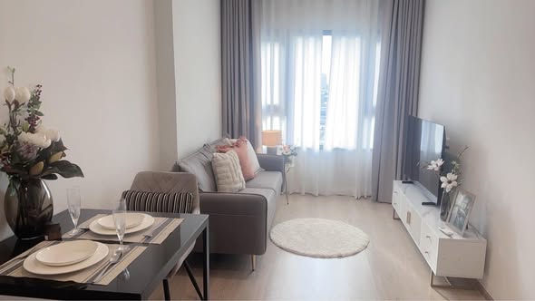 living room and room interior of Life Rama 4 – Asoke