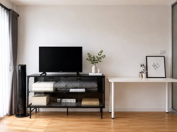 living room and room interior of Lumpini Ville Phattanakarn-Srinakarin Condominium