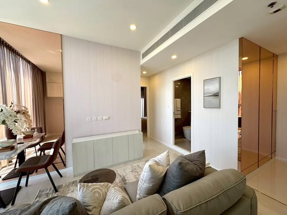 living room and bedroom and room interior of แมสซารีน รัชโยธิน | Mazarine Ratchayothin by Grand Unity