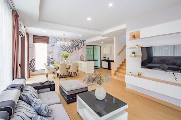 living room of Modern House Eakchai46