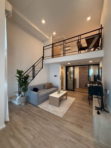 living room and room interior of Modiz Sukhumvit 50 โมดิซ สุขุมวิท 50