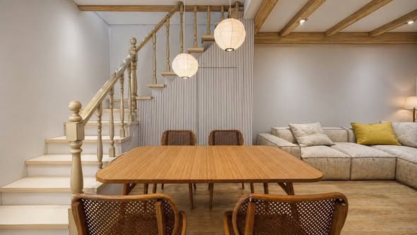 living room and room interior of MooBaan Ladprao