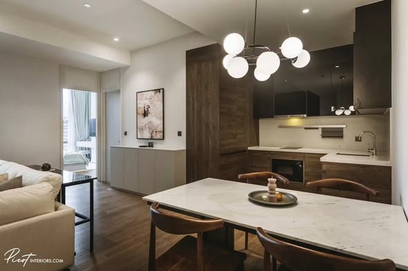 living room and kitchen of MUNIQ LANGSUAN