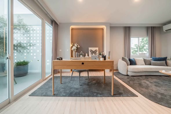 bedroom and living room of Nirvana ABSOLUTE Krungthep Kreetha