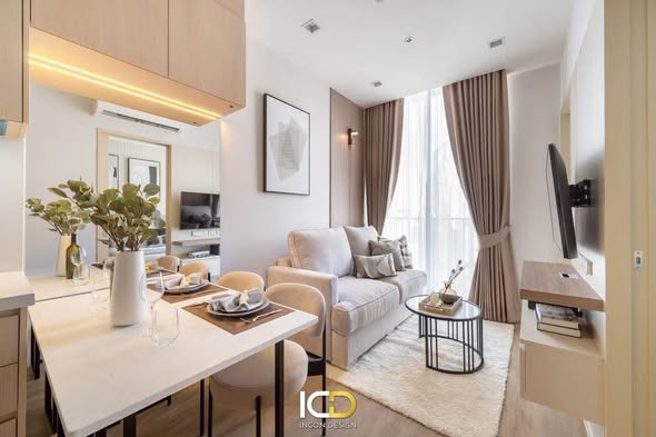 bedroom and living room of Noble State Sukhumvit 39