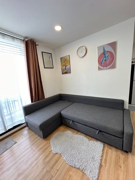 living room and bedroom of Notting Hill The Exclusive Charoen Krung 93