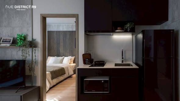 bedroom and room interior of Nue District R9