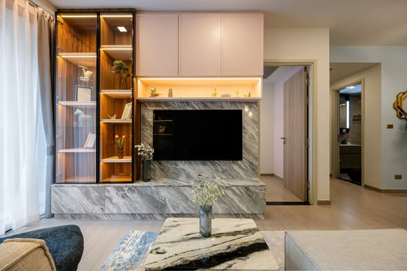 living room of One9Five Asoke – Rama 9